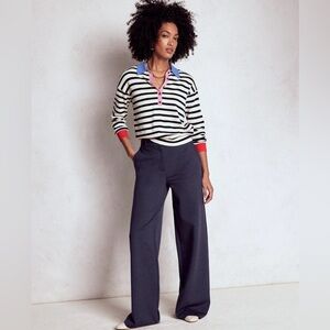 BODEN Women’s Belgravia Ponte Trousers Pants Navy Size (8 P)